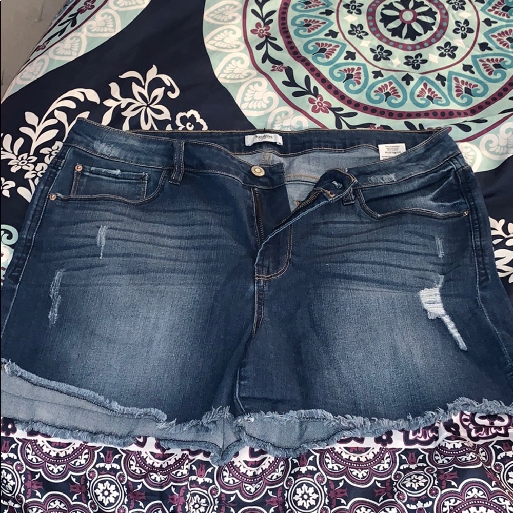 Denim shorts